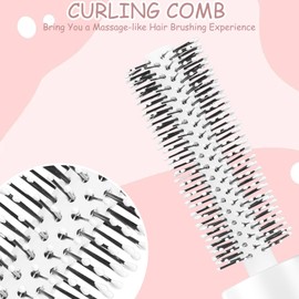 CANIPHA Round Brush for Blow Drying, Mini Hair Brush Curly Hair, Travel Size, White, Unisex