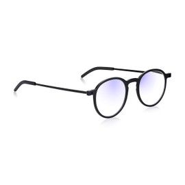 Read Optics Blue Light Glasses for Computers, Gaming and Mobile Phones to Avoid Eye and Headaches - Flat Folding Glasses with Protective Case, Black / Blue Block Lens / Round