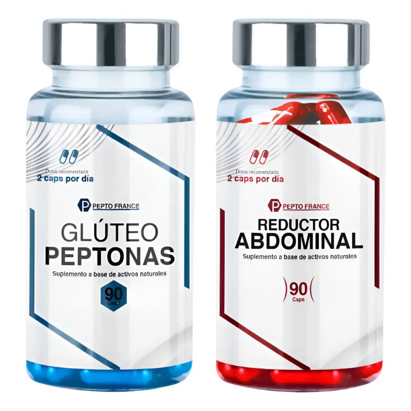 Peptofrance - Kit Suplementos Glúteo Peptona + Reductor Abdominal Cápsula*