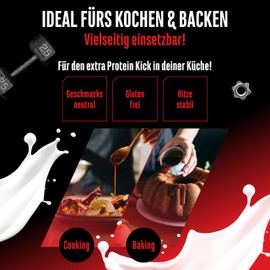 GEN GERMAN ELITE NUTRITION Whey Protein Pulver - 1000 g (Neutral) - Zum Kochen & Backen geeignet - Mit Isolate Anteil - bis zu 23 g Protein pro Portion - Instant lösliches Eiweiss Protein Pulver mit BCAA & EAA