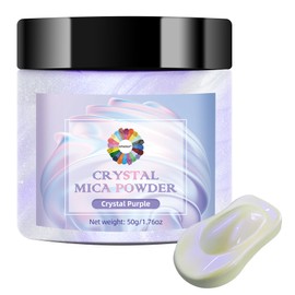 NTWJNJY Crystal Purple Mica Powder for Epoxy Resin，Natural Shimmer Mica Powder Used for Coloring Resin Artwork, car Spray Paint, Candles, soap, Lip Gloss, Nail Polish(50g/1.7oz)