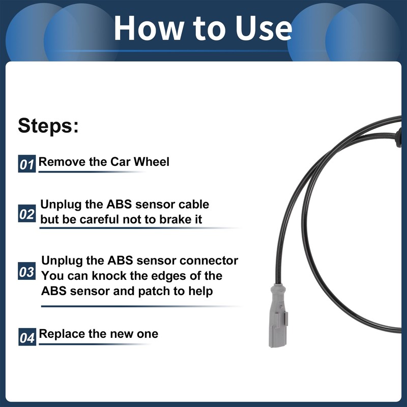 INFINAUTO ABS Wheel Speed Sensor Rear Left ABS Sensor Anti-lock