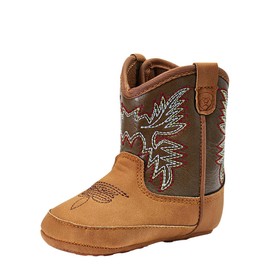 ARIAT Unisex Infant Lil Stompers Baby Boot, Medium Brown (Durango), 4