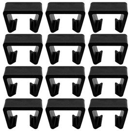 LTHERMELK 12pc Heavy Duty Rattan Furniture Clips - Reinforced Nylon Clamps for Garden Sofa, Secures Outdoor Cushions to 18x18mm / 20x20mm Square Frames - Weatherproof