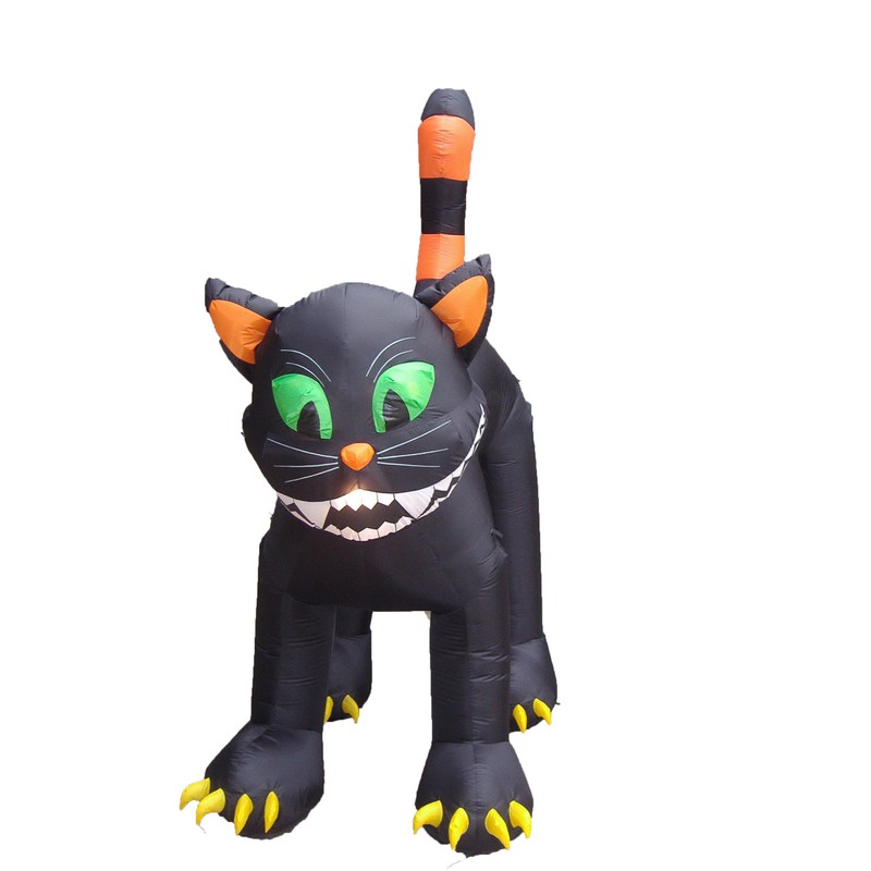 11 Foot Animated Inflatable Giant Black Cat