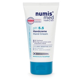 numis med Hand Cream PH 5.5 - Skin Soothing Hand Cream for Very Sensitive & Sensitive Hands - Vegan Skin Care without Silicones, Parabens & Mineral Oil (1 x 75 ml)