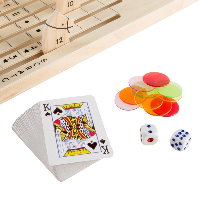 Hey! Play! Wooden Horse Race Strategy Board Game