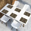 Retro Black Gold Greek Key Meander Luxury Placemats for Dining