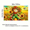 HOMETITUTE Fall Thanksgiving Banner Autumn Scarecrow Sunflower Party Backdrop Banner