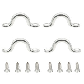 MAMDAFAON Pad Eye Straps,316 Stainless Steel Deck Loops for Boat,Kayak, Bimini Top, Tie Down Anchors Point for Marine, Canoe Rigging -M5 M6 M8 M10