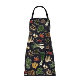 BNQL Spice Apron with Pockets Spice Herbs Gifts For Spice Lovers Herb Chef Apron Spice Food Gifts Farmhouse Apron