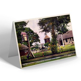 GREETING CARD - Vintage Surrey - A Glimpse of the Wagon Shed, Horley (ac)