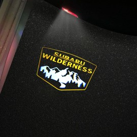 LED Car Door Logo Lights Courtesy Projector Laser Welcome Light Puddle lamp 2 pcs Compatible with Forester Outback Legacy Ascent Car Accessories (Wilderness-Yellow, Wilderness)
