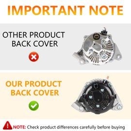 160A New Alternator Fit for Dodge Durango 2004-2006 3.7L, for Dodge Durango 2001-2006 4.7L, for Jeep for Liberty 2002-2006 3.7L, for Grand Cherokee 2005-2006 3.7L 4.7L, for Commander 2006 3.7L 4.7L
