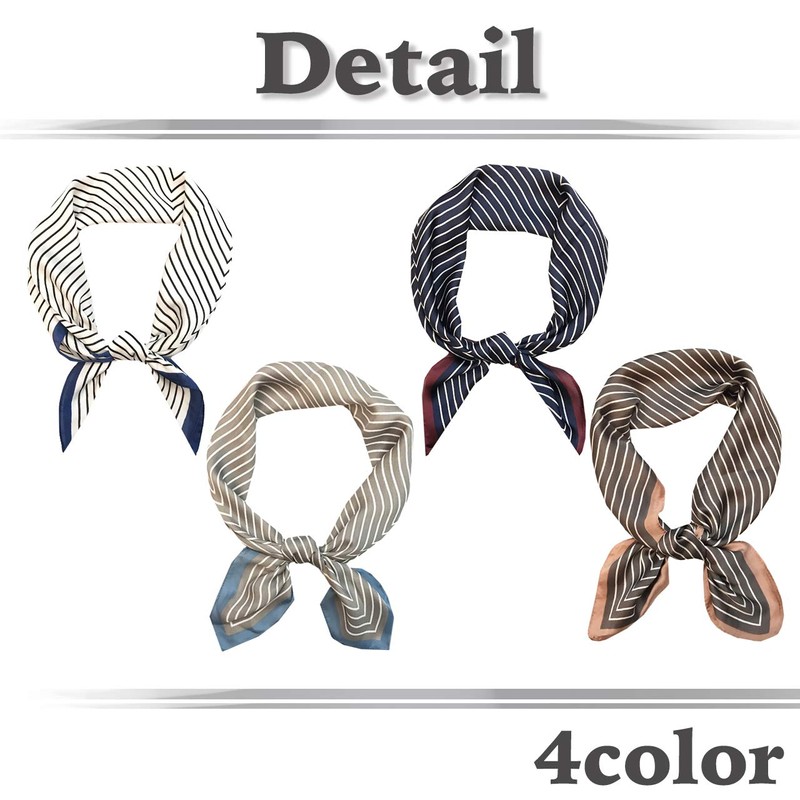 WHITE FANG MA054 Scarf, Stole, Striped, Stylish, Afghan Casual Silk,