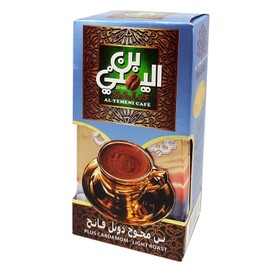 EL - Yemeni EL Yemeni ELYemeni Original Turkish Coffee Cafe Arabic Arabian Arabica Ground Roasted Mud Coffee ( Plus Cardamom Coffee Light Roast 7 oz / 200 gm )
