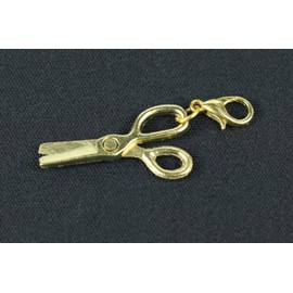 Scissors Charm Hairdresser Tailors Sewing Seamstress Miniblings Golden