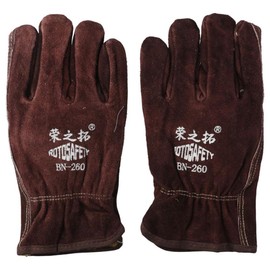 SSHHUI 1Pair Leather Safety Work Gloves Gardening Carpenter Thorn Proof Truck Driving for Mens and Womens Water Proofing Heavy Duty