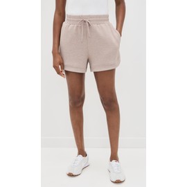 Varley Women's Ollie High Rise Shorts 3.5", Taupe Marl, Tan, L