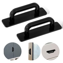 2 Pack Adhesive Handles, Stick on Cabinet Handles, No Drill Cabinet Pulls Peel and Stick, Cabinet Door Handles for Cabinet Closet Glass Sliding Shower Door Handle