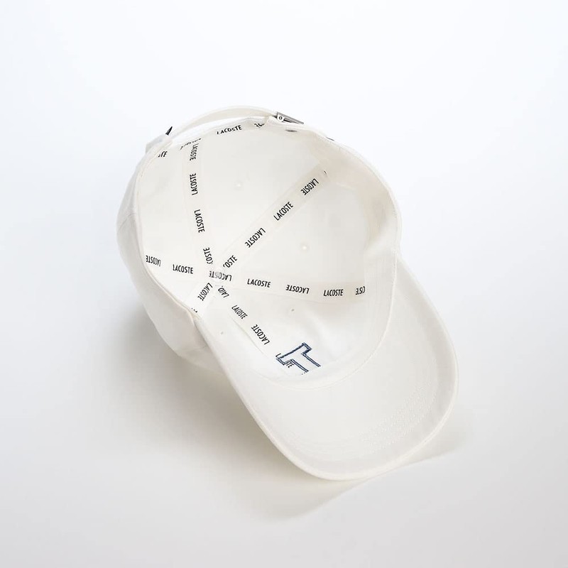 Lacoste INITIAL APPLIQUE CAP (Initial Applique Cap), Off-White, 58 Sizes
