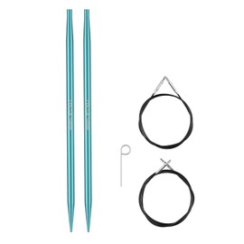 Circular Needles US Size 7 (4.5mm) Interchangeable Circular Knitting Needle with Cable 32" (80cm) & 40" (100cm) Aluminum Metal Knitting Needle