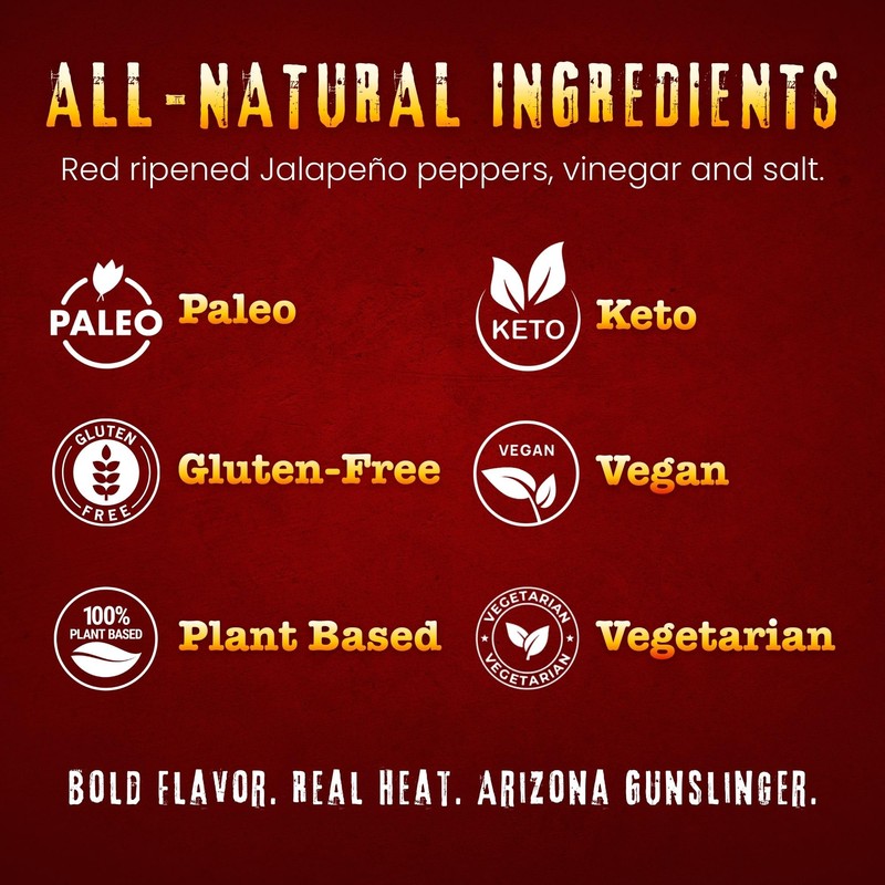Arizona Gunslinger Red Jalapeño Pepper Sauce – Specialty 5 oz