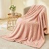 Wajade Fleece Throw Blanket, Fluffy Faux Fur Blanket for Bed