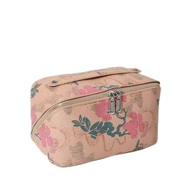SAILYLENCEY]Travel Makeup Bag - PU leather Waterproof, Large capacityWith divider and storage bag，Portable with handle