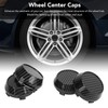 4 Pcs 60mm Wheel Center Caps Carbon Fiber Style Tyre
