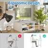 ALISENED Printer Stand for Desk, 2-Tier Wooden Desk Organizer, White