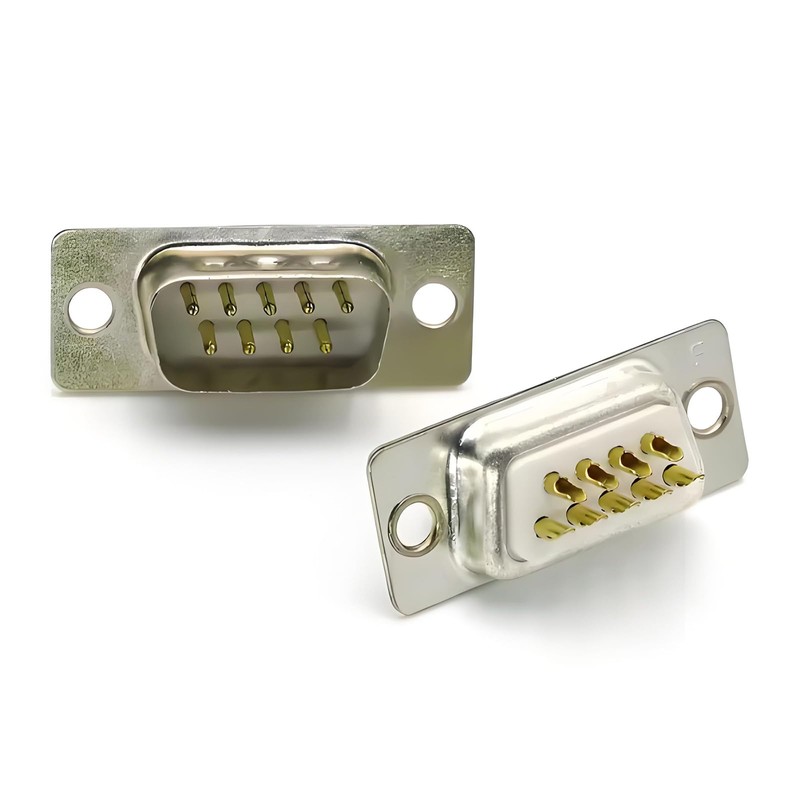Willwewon 20Pcs DB9 Male RS232 D-sub Serial Solder Connector, Gold