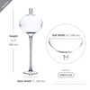 WGV lollipop Vase, Width 11", Height 31.5", Clear Ball on