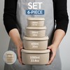 ISSEVE 6Pcs/Set Nesting Silicone Food Storage Containers with Lids, BPA