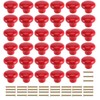 JAPCHET 35 Pack Red Ceramic Cabinet Knobs, Single Hole Ceramic