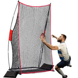 ANDGOAL Football Kicking Punting Net - Football kicking Net, Football Punting Trianing Net, Sideline Practice for Place Kicks Football, Football Net, Football kicking Net with Sand Bags 4x7FT