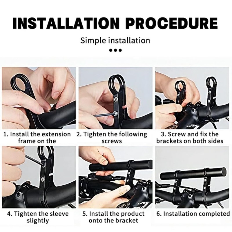 Bike Handlebar Extension Aluminum Alloy Bicycle Handlebar Extender Double Bike