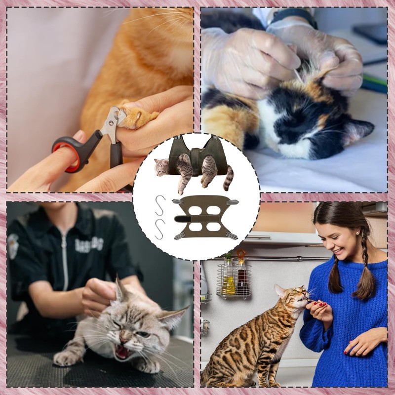 QhgPnt Cat Dog Grooming Hammock, Dog Grooming Harness, Cat Grooming