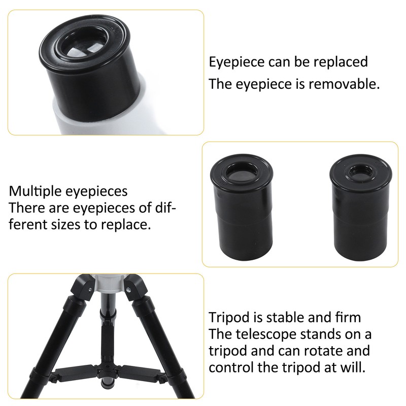 Children Astronomy Telescope with Adjustable Tripod Lightweight Portable Telescope for