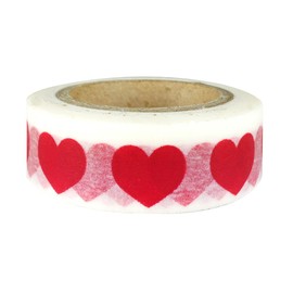 Wrapables Hearts & Sweets Japanese Washi Masking Tape - Red Hearts