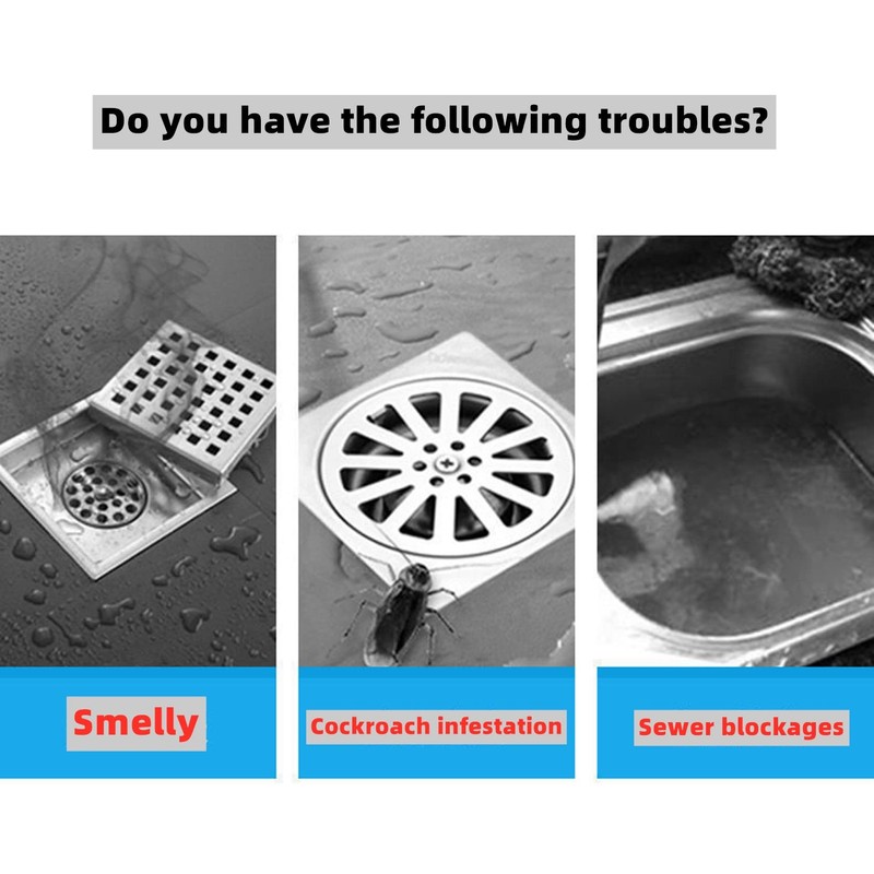 MAOYONG Tub Stopper Silicone Floor Drain Anti-Odor Mat, Silica Gel