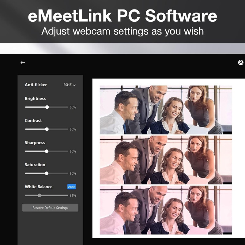 EMEET 3 in 1 Webcam - 1080P Webcam with Microphone