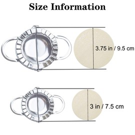 Stainless Steel Dumpling Ravioli Maker Press,AUAM 2 Pack Pierogi Mold - Wonton Mould, Easy-tool for Dumpling Wrapper Dough Stamp Cutter Pastry Pie Making (Small 3 inch,Large 3.75 inch)