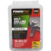 Power Pro Premium Self-Drilling Metal Screws, Zinc Plated Steel, Hex