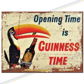 Metal Bar Signs Logo Man Cave Father's Day Tin Retro Hanging Funny Vintage Wall Plaque Kitchen Garden Shed Garage Bar Made UK (20cm x 15cm) GUIN