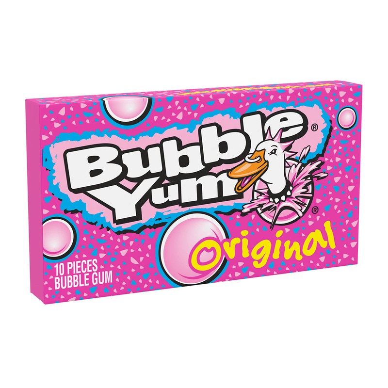 BUBBLE YUM Original Flavor Chewy, Bubble Gum Packs, 2.82 oz