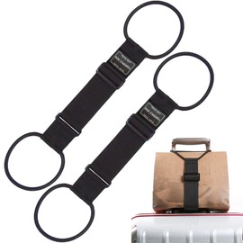 Luggage Fastening Belt, 2 Piece Suitcase Belt, 18.1 x 26.8 inches (46 x 68 cm) (Adjustable) x Width 2.0 inches (5 cm), Carrying Case, Belt, Suitcase, Band, Fastening, Anti-Slip, Lightweight,