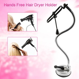 360 Degree Rotatable Desktop Hair Dryer Holder Hands Hair Dryer Holder with Heavy Duty Base for Bathroom Barber Salon Commercial 11.5 x 60cm