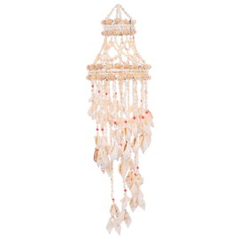 FAVOMOTO Natural Shell Wind Chime, Handmade Seashell Wind Chime Beach Home Decor with 45-50cm Length Memorial Windchime for Patio Gardenand Yard Hanging Ornament Present Ideas for Mom