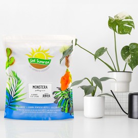 Soil Sunrise Monstera Houseplant Potting Soil Mix (8 Quarts) Custom Blend for Growing and Repotting